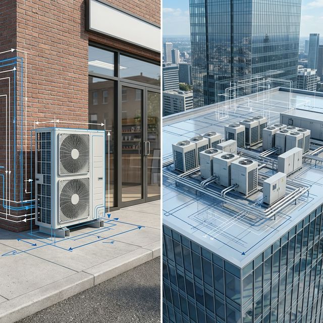 PAC Air/Air vs Systèmes VRV/DRV pour Bureaux | Comparatif